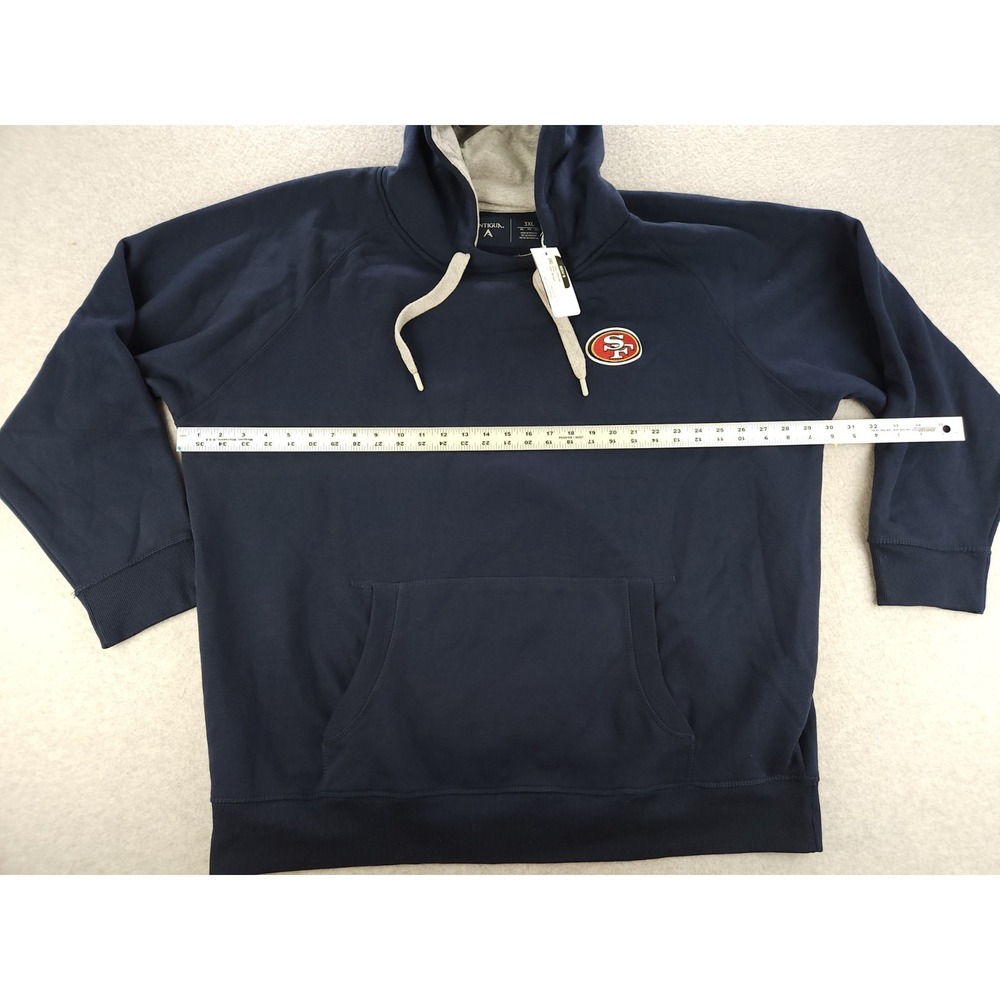 SAN FRANCISCO 49ERS Men's 3XL Antigua Navy Football‎ Logo Sweatshirt Hoodie NWT - Picture 6 of 10